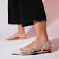 Stephen - Beige Pointed Toe Flat Sandal (Women)