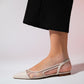 Stephen - Beige Pointed Toe Flat Sandal (Women)