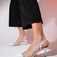 Ravenna - White Pointed Toe Slingback Stiletto (Women)