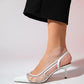 Ravenna - White Pointed Toe Slingback Stiletto (Women)