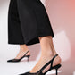 Ravenna - Black Pointed Toe Backless Stiletto Shoe (Women)