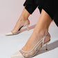 Ravenna - Beige Pointed Toe Backless Stiletto Shoe (Women)