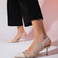 Ravenna - Beige Pointed Toe Backless Stiletto Shoe (Women)