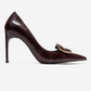 GUERNI - Burgundy Genuine Leather Stiletto Pump (Women)