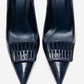 GUERNI - Navy Stiletto Pump (Women)