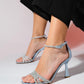 Monica - Blue Glitter Embellished Stiletto Heel Evening Shoe (Women)