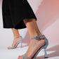 Monica - Blue Glitter Embellished Stiletto Heel Evening Shoe (Women)