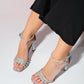 Monica - Blue Glitter Embellished Stiletto Heel Evening Shoe (Women)