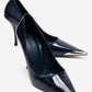 ALVENA - Navy Genuine Leather Stiletto Pump (Women)