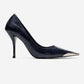ALVENA - Navy Genuine Leather Stiletto Pump (Women)