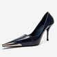 ALVENA - Navy Genuine Leather Stiletto Pump (Women)