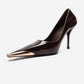 ALVENA - Brown Genuine Leather Stiletto Pump (Women)