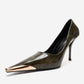 ALVENA - Green Genuine Leather Stiletto Pump (Women)