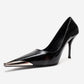 ALVENA - Black Genuine Leather Stiletto Pump (Women)