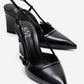 CELIA - Black Block Heel Pointed Toe Shoe (Women)