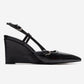 CELIA - Black Block Heel Pointed Toe Shoe (Women)