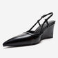 CELIA - Black Block Heel Pointed Toe Shoe (Women)