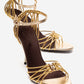 ARONA - Gold Stiletto Heel Shoe (Women)