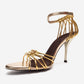 ARONA - Gold Stiletto Heel Shoe (Women)