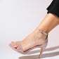 Bern - Pink Striped Platform Heel Evening Shoe (Women)