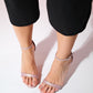 Bern - Pink Striped Platform Heel Evening Shoe (Women)