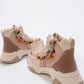 Olivia - Beige Patterned Sport Boot (Women)