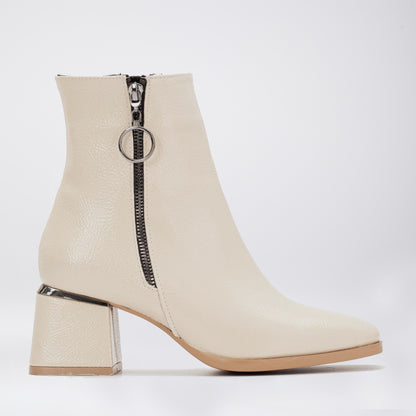 Esme - Beige Ankle Boots