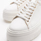 Violette - White Platform Sneakers