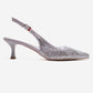 NELLA - Silver Jeweled Slingback Stiletto Pump (Women)