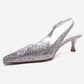 NELLA - Silver Jeweled Slingback Stiletto Pump (Women)