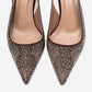 NELLA - Brown Gold Jeweled Slingback Stiletto Pump (Women)