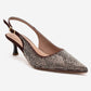 NELLA - Brown Gold Jeweled Slingback Stiletto Pump (Women)
