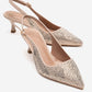 NELLA - Nude Gold Jeweled Slingback Stiletto Pump (Women)