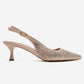 NELLA - Nude Gold Jeweled Slingback Stiletto Pump (Women)