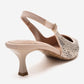 NELLA - Nude Gold Jeweled Slingback Stiletto Pump (Women)