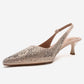 NELLA - Nude Gold Jeweled Slingback Stiletto Pump (Women)