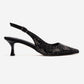 NELLA - Black Platinum Jeweled Slingback Stiletto Pump (Women)