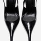 CANDY - Black Pointed Toe Slingback Stiletto Pump (Women)