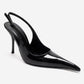 CANDY - Black Pointed Toe Slingback Stiletto Pump (Women)