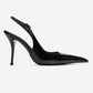 CANDY - Black Pointed Toe Slingback Stiletto Pump (Women)