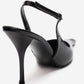 CANDY - Black Pointed Toe Slingback Stiletto Pump (Women)