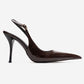 CANDY - Brown Genuine Leather Patent Pointed-Toe Stiletto Pump (Women)