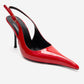 CANDY - Red Genuine Leather Patent Pointed-Toe Stiletto Pump (Women)