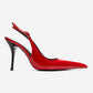 CANDY - Red Genuine Leather Patent Pointed-Toe Stiletto Pump (Women)