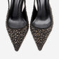 THEA - Black Genuine Leather Platinum-Crystal-Embellished Kitten Heel (Women)