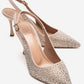 JOHANNA - Nude Genuine Leather Gold-Crystal-Embellished Stiletto Pump (Women)
