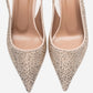 JOHANNA - Nude Genuine Leather Gold-Crystal-Embellished Stiletto Pump (Women)