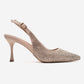 JOHANNA - Nude Genuine Leather Gold-Crystal-Embellished Stiletto Pump (Women)