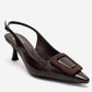 DUBLIN - Brown Printed Buckle Stiletto Pump (Women)