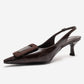 DUBLIN - Brown Printed Buckle Stiletto Pump (Women)